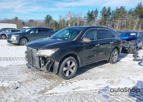 2015 Acura Mdx из США, поврежденный, VIN 5FRYD4H28FB017660